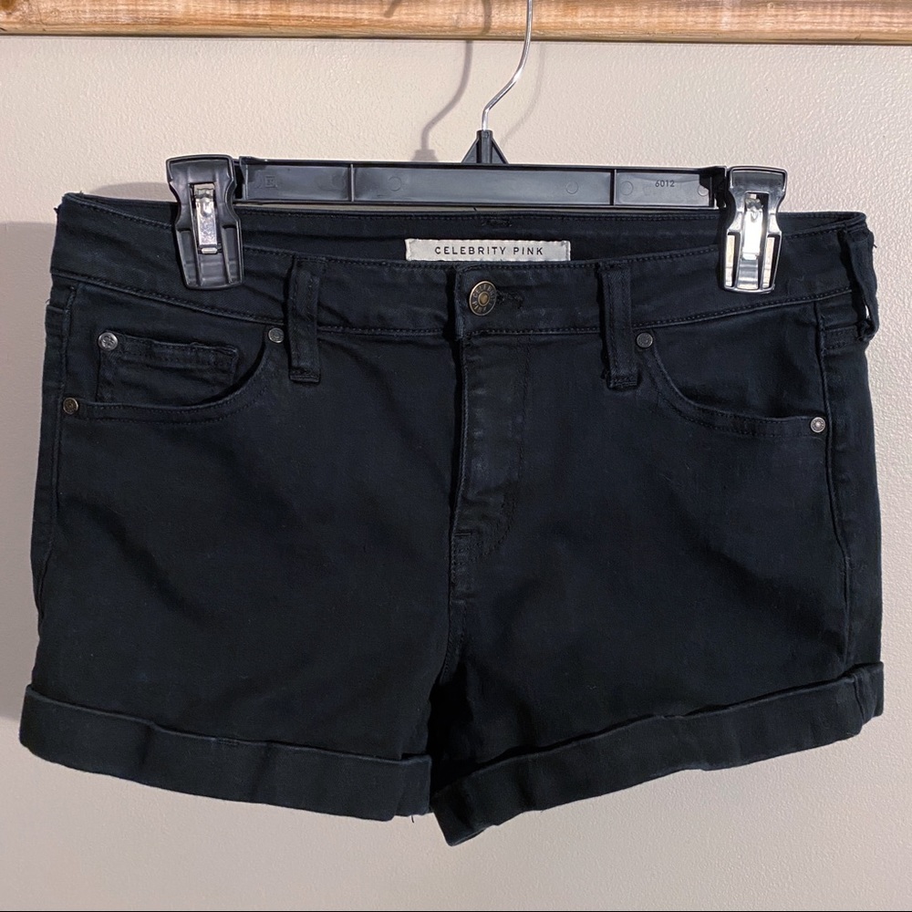 Celebrity Pink Black Denim Short